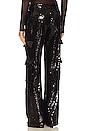 view 3 of 5 Hayes Sequin Cargo Pant in Black