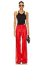 view 4 of 4 Dylan Faux Leather Pant in Bright Ruby