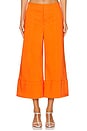 view 1 of 6 PANTALÓN ANDRA HIGH RISE WIDE LEG CROPPED CUFF in Light Mango