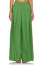 view 1 of 6 Blaire Ultra Low Rise Pleated Pant in Avocado