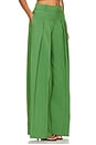 view 2 of 6 PANTALON BLAIRE ULTRA LOW RISE PLEATED in Avocado