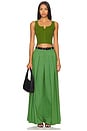 view 5 of 6 Blaire Ultra Low Rise Pleated Pant in Avocado