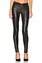 view 1 of 4 Front Zip Leather Legging in Black