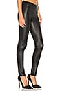 view 2 of 4 Front Zip Leather Legging in Black