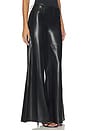 view 2 of 6 Calça flare de couro vegano Olivia com perna larga in Black