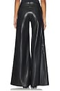 view 4 of 6 Calça flare de couro vegano Olivia com perna larga in Black