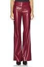 view 1 of 6 CALÇA BOOTCUT SLIM DE CINTURA MÉDIA ANDREW in Oxblood
