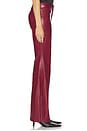 view 3 of 6 CALÇA BOOTCUT SLIM DE CINTURA MÉDIA ANDREW in Oxblood