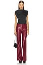 view 5 of 6 CALÇA BOOTCUT SLIM DE CINTURA MÉDIA ANDREW in Oxblood