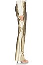 view 3 of 6 Olivia Vegan Leather Fit And Flare Bootcut Pant in Gold