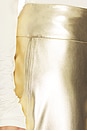 view 6 of 6 Olivia Vegan Leather Fit And Flare Bootcut Pant in Gold