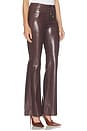 view 2 of 6 Ravyn Faux Leather Lace Up Bootcut Pant in Dark Chocolate