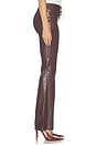 view 4 of 6 Ravyn Faux Leather Lace Up Bootcut Pant in Dark Chocolate