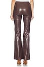 view 5 of 6 Ravyn Faux Leather Lace Up Bootcut Pant in Dark Chocolate