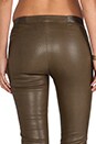 view 6 of 6 Front Zip Leather Legging in Olive