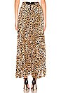 view 3 of 4 Katz Pleated Maxi Skirt in Spotted Leopard Multi