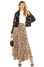 view 4 of 4 Katz Pleated Maxi Skirt in Spotted Leopard Multi