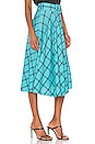 view 2 of 4 FALDA MIDI PARCELL in MD Plaid Bluebird & Black