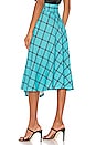 view 3 of 4 FALDA MIDI PARCELL in MD Plaid Bluebird & Black
