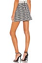 view 4 of 5 Lennon Side Zip Mini Skirt in White & Black