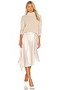 view 5 of 5 Jayla Drape Slit Skirt in Taupe