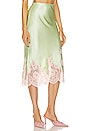 view 2 of 5 Tonia Lace Trim Mid Skirt in Pistachio & Petal