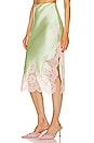 view 3 of 5 Tonia Lace Trim Mid Skirt in Pistachio & Petal