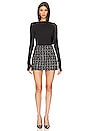 view 4 of 4 Elana Mini Skirt in Black & Cream