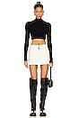 view 4 of 4 Laika Faux Leather Mini Skirt in Off White