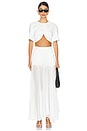 view 5 of 6 Katz Pleat Maxi Skirt With Hot Pant in Off White