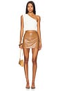 view 5 of 6 JUPE COURTE SIOBHAN VEGAN WRAP in Camel