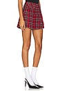 view 2 of 6 Mera Pleated Skirt in Schoolgirl Plaid Bright Ruby