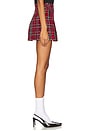 view 3 of 6 ЮБКА МИНИ MERA in Schoolgirl Plaid Bright Ruby