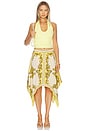 view 5 of 6 Davina Handkerchief Skirt in Golden Coast