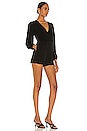 view 2 of 3 Sinclair Cowl Neck Romper in Black