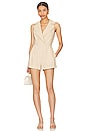 view 1 of 3 Meritt Tuxedo Romper in Natural