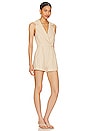 view 2 of 3 Meritt Tuxedo Romper in Natural