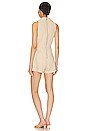 view 3 of 3 Meritt Tuxedo Romper in Natural