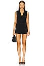 view 1 of 4 Carlena Tuxedo Romper in Black