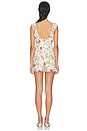 view 3 of 3 Gemma Ruffle Romper in Garden Gossip Off White