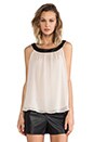 view 1 of 5 Antonia Leather Neckband Tank in Nude