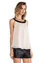 view 2 of 5 Antonia Leather Neckband Tank in Nude