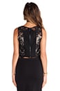 view 3 of 4 Lace Crop Top in Black