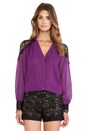 view 1 of 5 BLUSA ENCAJE HOMBRO SOFIA in Electric Plum