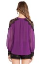 view 3 of 5 BLUSA ENCAJE HOMBRO SOFIA in Electric Plum
