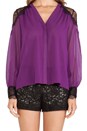 view 4 of 5 BLUSA ENCAJE HOMBRO SOFIA in Electric Plum