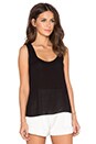 view 2 of 3 Darin Babydoll Tank in Black