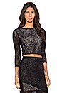 view 2 of 4 Bernie Fitted Crop Top in Black
