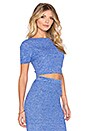 view 2 of 5 Solange Crop Top in Blue & White