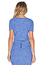 view 3 of 5 Solange Crop Top in Blue & White